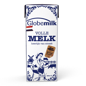 globemilk 荷高 全脂纯牛奶 200ml 24盒 79元