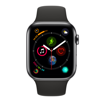 apple 苹果 apple watch series 4苹果智能手表(深空灰铝金属,gps