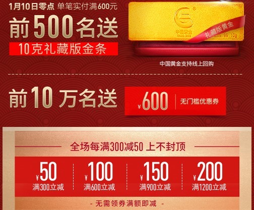 超级品牌日 限量送600元无门槛券,双重优惠满300-100,600-200元