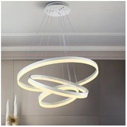 飞稳 后现代吊灯圆环形客厅灯 三圈80 60 40cm 114w*3件