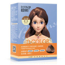 decolor 迪彩 染发剂焗油染发霜 灰姑娘染发膏棕色50gx2支*3件
