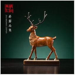 朱炳仁 铜 崭露头角 吉祥鹿 铜摆件 家居饰品工艺品 艺术品摆件馈赠