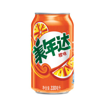 mirinda 美年达 橙味 汽水 碳酸饮料 330ml*6听 9.9元