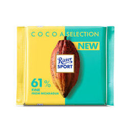 ritter sport 瑞特斯波德 尼加拉瓜系列 浓醇黑巧克力 100g *8件