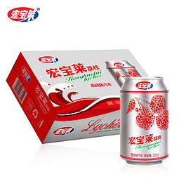 宏宝莱 荔枝味汽水 330ml*12罐