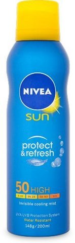 nivea 妮维雅 冰爽透明防晒喷雾 spf50 200ml *2件 99