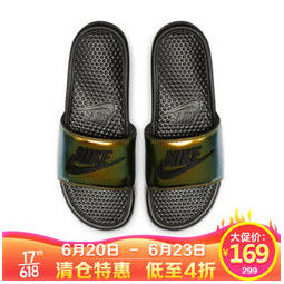 耐克nike 男子 拖鞋 一字拖 benassi jdi se 沙滩鞋 aj6745-003黑色41