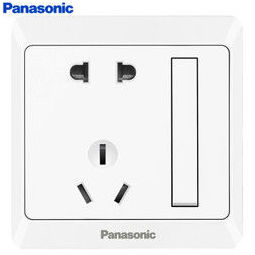 松下( panasonic)开关插座 带单控开关10a五孔插座一开双控五孔插座