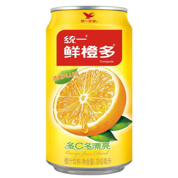 统一 鲜橙多 罐装橙汁 310ml*24罐 整箱装 *4件