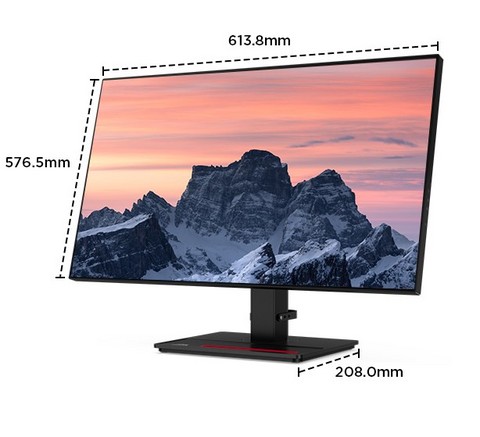 lenovo 联想 thinkvision p27h-20 27英寸显示器(2k,type-c)