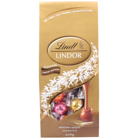 lindt 瑞士莲 软心精选巧克力球 608g