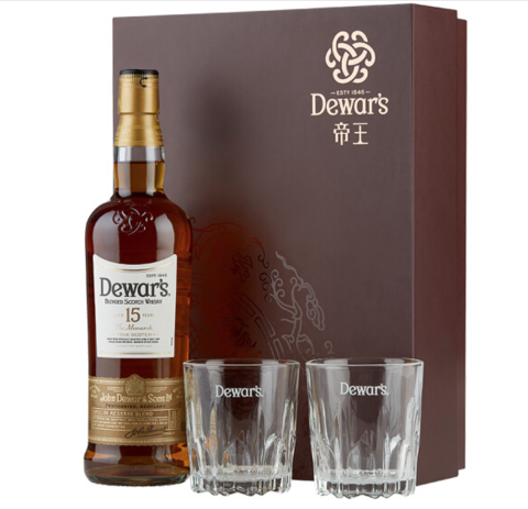 dewars帝王15年调配苏格兰威士忌750ml2件