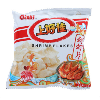 oish上好佳鲜虾片6g20袋10件893元双重优惠