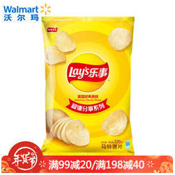 乐事(lay's 美国经典原味薯片 薯片 膨化食品 220g*8件 81.