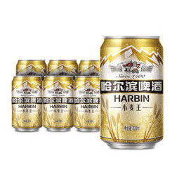 哈尔滨小麦王啤酒330ml6听6罐装199元