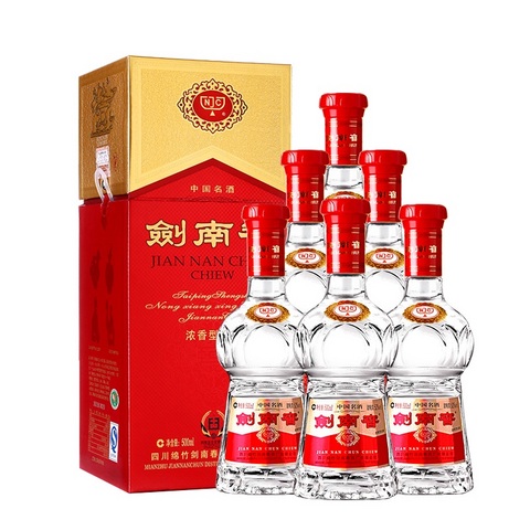 剑南春 水晶剑 52度 整箱装高度白酒 500ml*6瓶 口感浓香型(新老包装