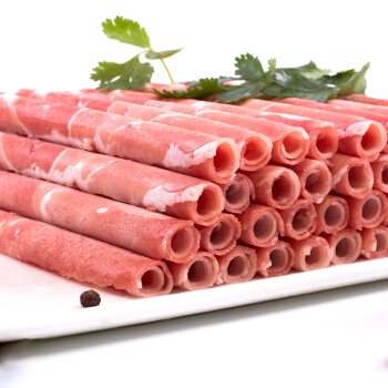 草原宏宝 内蒙古原切羔羊肉片 500g/袋 国产无公害谷饲羊肉 羊肉卷