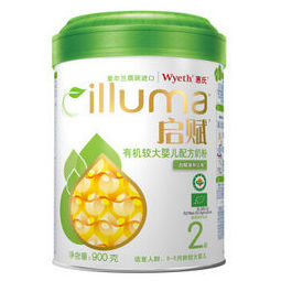wyeth惠氏启赋有机系列幼儿配方奶粉2段900g349元
