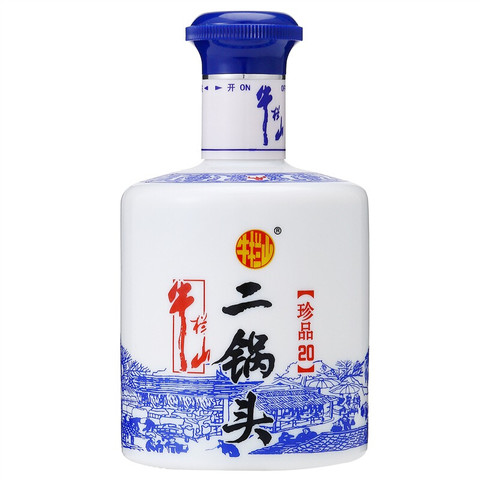 牛栏山二锅头 白酒 地道北京味儿 珍品 二十 52度 整箱装 450ml*6瓶