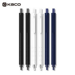 kaco菁点六支装按动中性笔05mm简约防滑笔杆低重心设计学生水笔办公