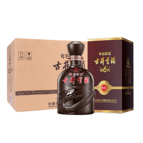 古井贡酒 口感浓香型白酒 45度古井贡酒年份原浆献礼版 500ml*6瓶