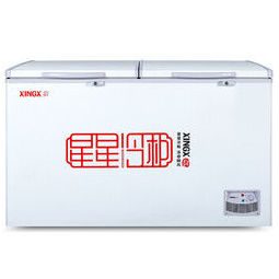 星星(xingx) 370升 商用卧式冰柜 左冷冻右冷藏 卧式冰箱 顶开门双温