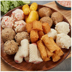 宽达 火锅丸子组合 800g 八种口味牛肉丸鱼丸鱼豆腐波波肠火锅食材