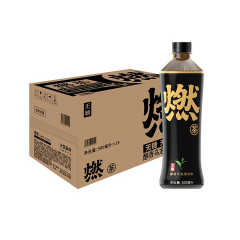 京东plus会员genkiforest元気森林燃茶醇香乌龙茶味500ml15瓶2件14984