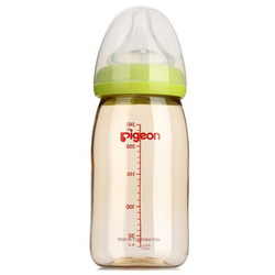Pigeon 贝亲 经典自然实感系列 PPSU奶瓶 240ml 绿色 6月+ AA93