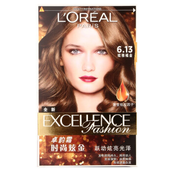 欧莱雅(loreal)卓韵霜时尚炫金染发霜#6.