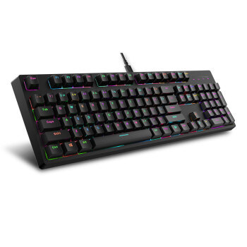rapoo雷柏v808rgb104键机械键盘cherry红轴