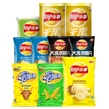 lays乐事薯片无穷礼盒851g3件1525元合5083元件