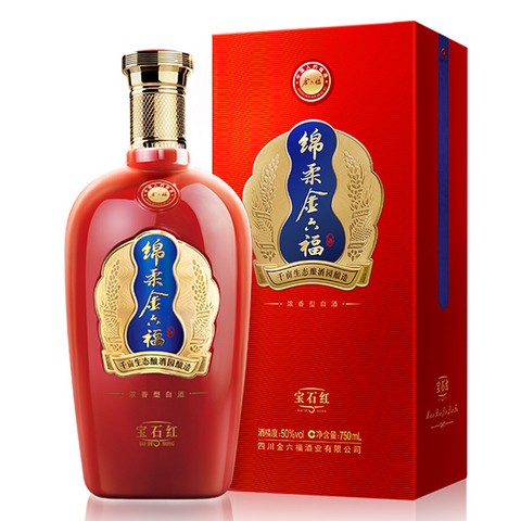金六福浓香型白酒50度750ml2件3744元合1872元件