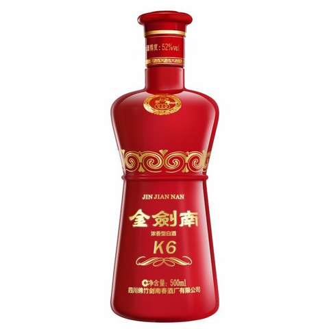 剑南春 金剑南k6(新版) 52度 整箱装白酒 500ml*6瓶 口感浓香型