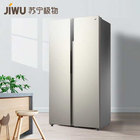 jiwu 苏宁极物 小biu jse4628lp 对开门冰箱 468l 印象金