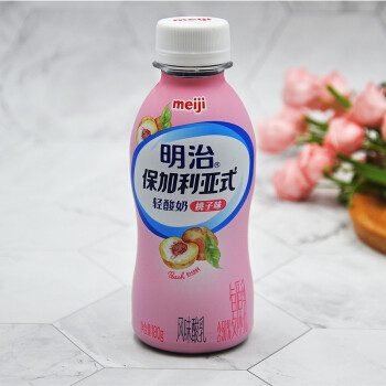 明治meiji 轻酸奶 桃子味 180g*3 保加利亚式酸乳酸牛奶 低温酸奶 lb