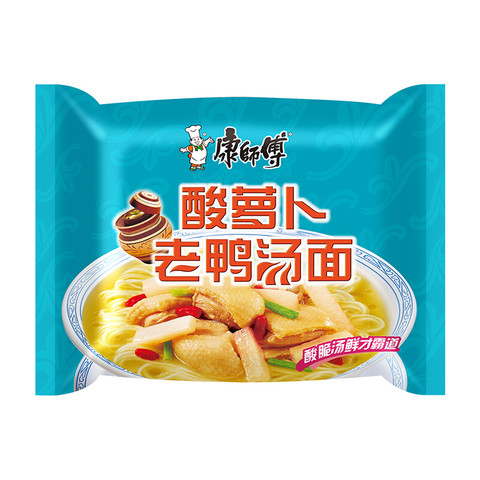 康师傅 酸萝卜老鸭汤面 5连包