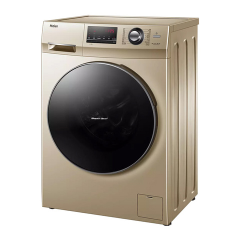 海尔(haier)这款型号为g100108hb12g的洗烘一体机,洗涤容量10kg,烘干