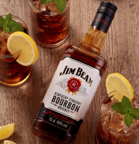 金宾(jim beam)洋酒 美国波本威士忌750ml(原白占边威士忌)*3件