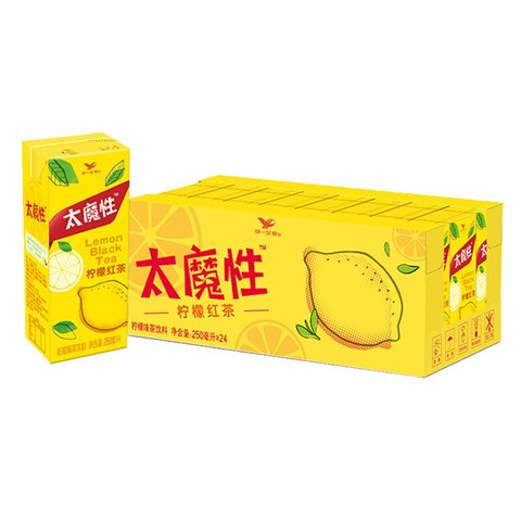 统一 太魔性 柠檬红茶 网红茶 经典柠檬茶风味饮品 250ml*24盒 14.