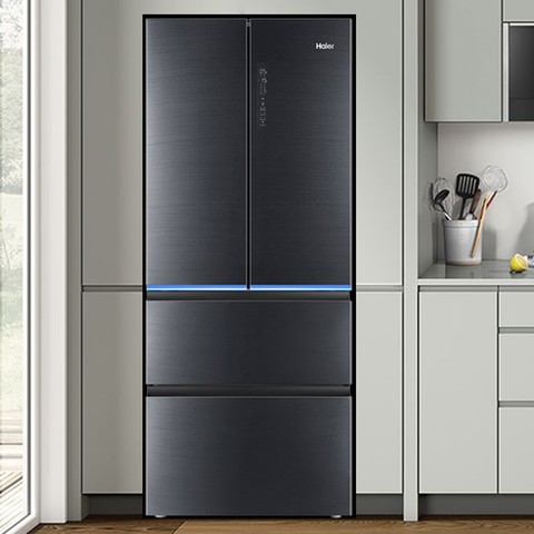 haier海尔space系列bcd411wdsku1多门冰箱411l深海蓝