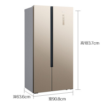 siemens 西门子 kx50na30ti 对开门冰箱 501l 浅金色 5499元-聚超值