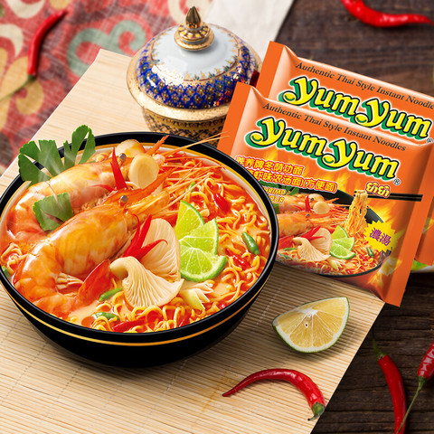 yumyum养养冬阴功酸辣虾味浓汤面350g129元需买5件共645元