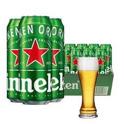 heineken喜力喜力heineken啤酒原装进口经典风味黄啤500ml11听配杯97