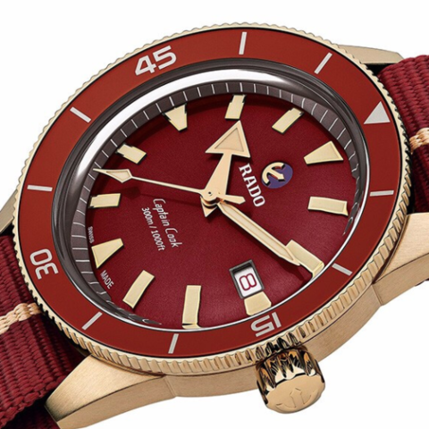 rado 雷达 captain cook库克船长系列 42毫米自动上链腕表 r32504407