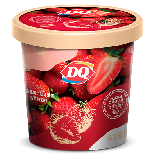 plus会员:dq 草莓口味冰淇淋 90g(含草莓颗粒)