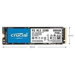 crucial 英睿达 crucial p2 ct500p2ssd8 500 gb 内部固态硬盘(3d