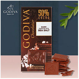 godiva 歌帝梵 德国进口歌帝梵godiva巧克力50%可可海盐黑巧排块100g