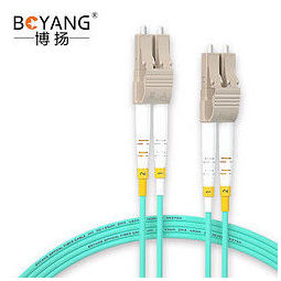 boyang博扬万兆多模光纤跳线lclc35米om3300双芯尾纤Φ20低烟无卤lszh