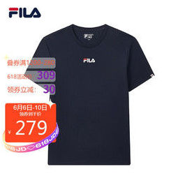 fila 斐乐 官方 短袖t恤男子上衣男款群青蓝-nv 170